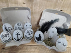 personalisierte Ostereier 6er Set Osterdeko Ostereier mit Namen im Karton Geschenk
