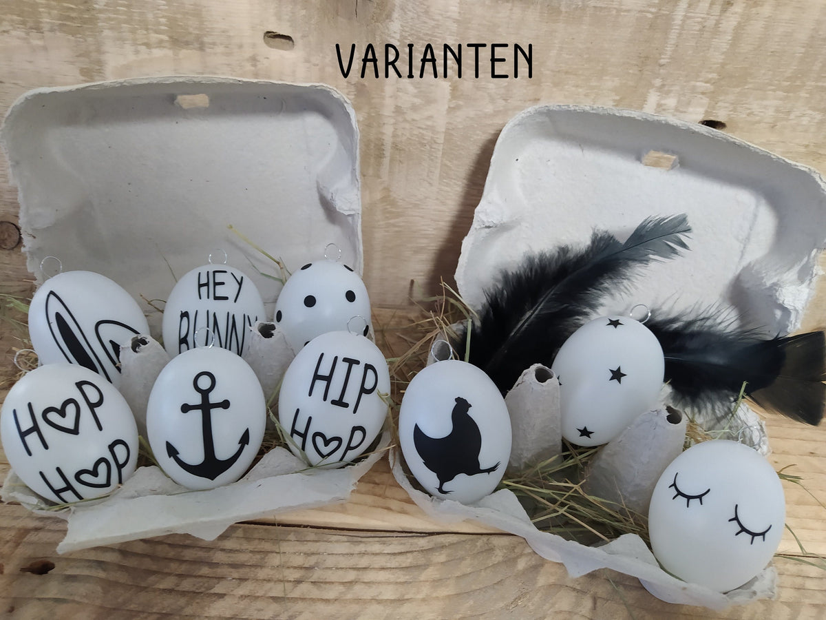 personalisierte Ostereier 6er Set Osterdeko Ostereier mit Namen im Karton Geschenk