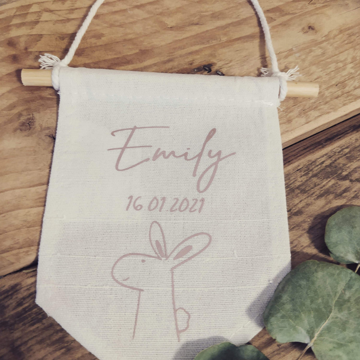 Wimpel Kinderzimmer Babyzimmer Stoffwimpel Fahne Banner personalisiert