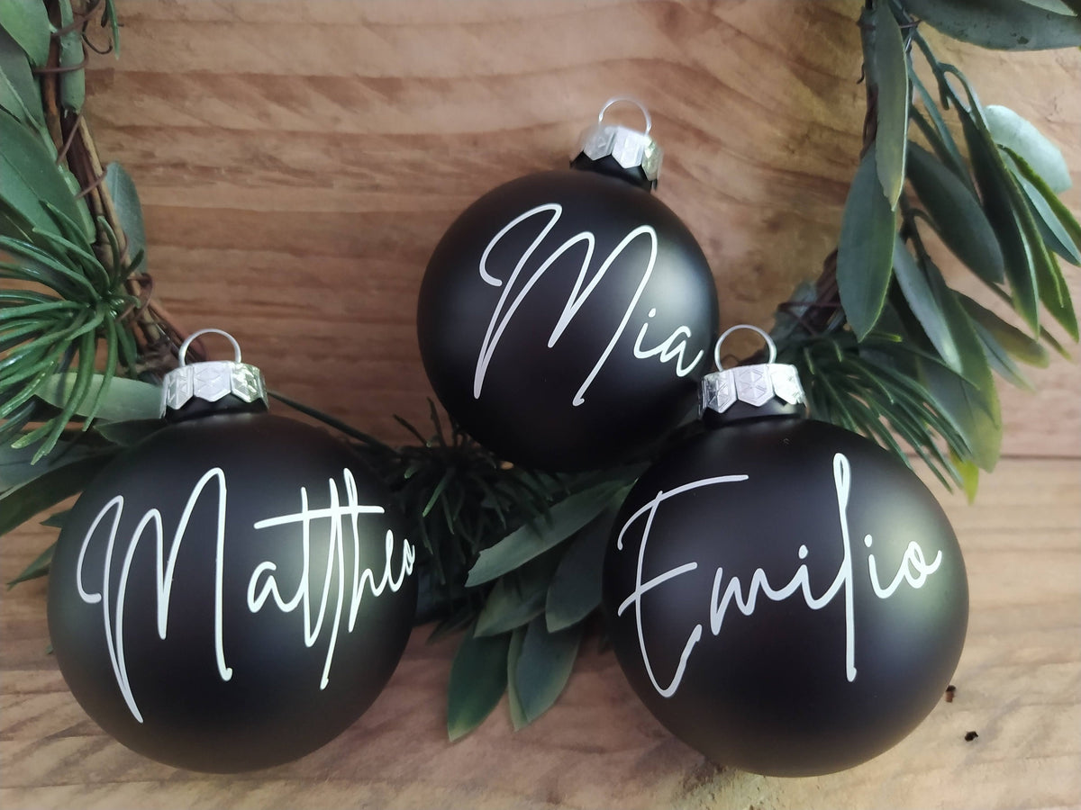 Weihnachtskugeln personalisiert | personalisierte Geschenke | Christbaumkugeln | Weihnachtsgeschenk mit Namen | Weihnachtsbaumkugeln | Deko