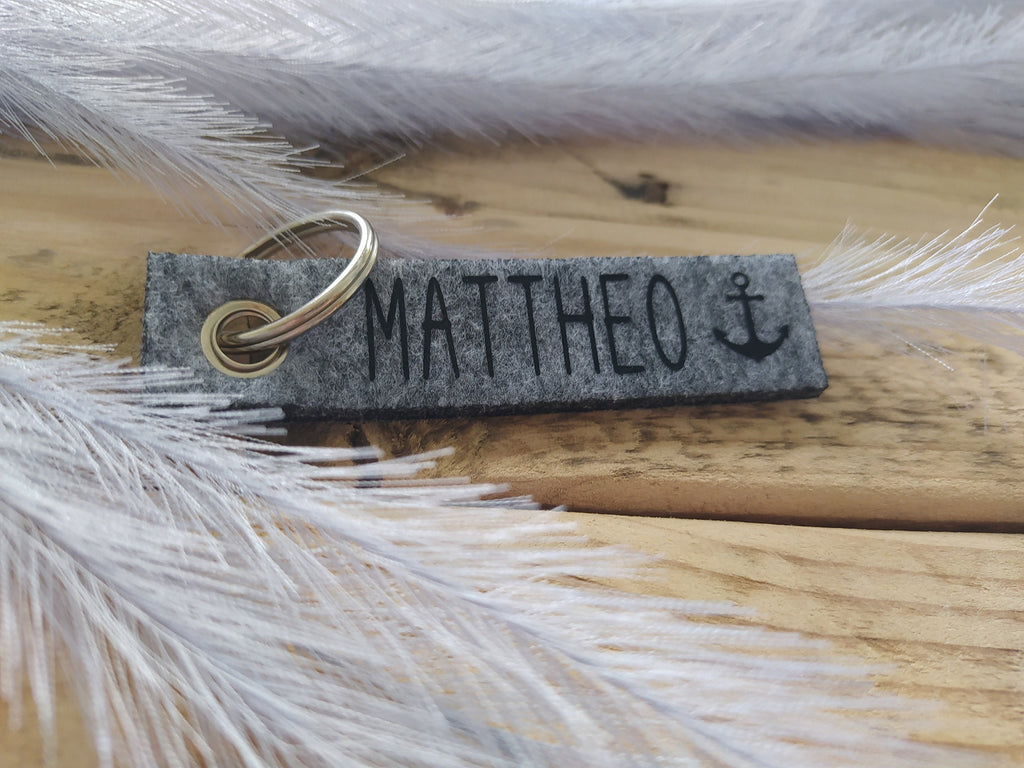 Personalisierter Schlüsselanhänger | Anker | Maritim | Kinder | Geschenk mit Namen