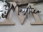 Namensschild Kinderzimmer personalisiert 20cm hoch | Türschild | Holzschild personalisiert | Wanddekoration | Schriftzug, Türschild