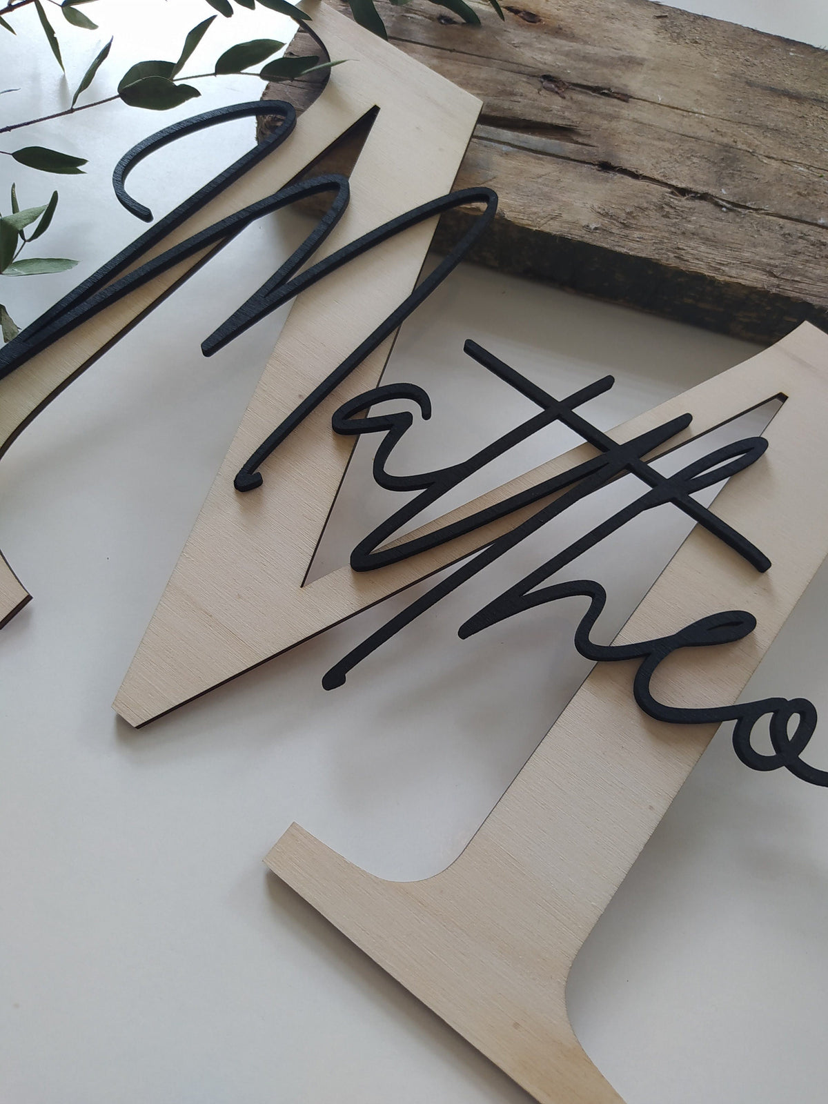 Namensschild Kinderzimmer personalisiert 20cm hoch | Türschild | Holzschild personalisiert | Wanddekoration | Schriftzug, Türschild
