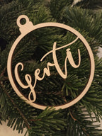 Weihnachtskugeln personalisiert Holz | personalisiert Christbaumkugeln | Weihnachtsgeschenk mit Name | Weihnachtsbaumkugeln | Weinachtsbaum