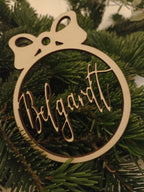 Weihnachtskugeln personalisiert Holz | personalisiert Christbaumkugeln | Weihnachtsgeschenk mit Name | Weihnachtsbaumkugeln | Weinachtsbaum