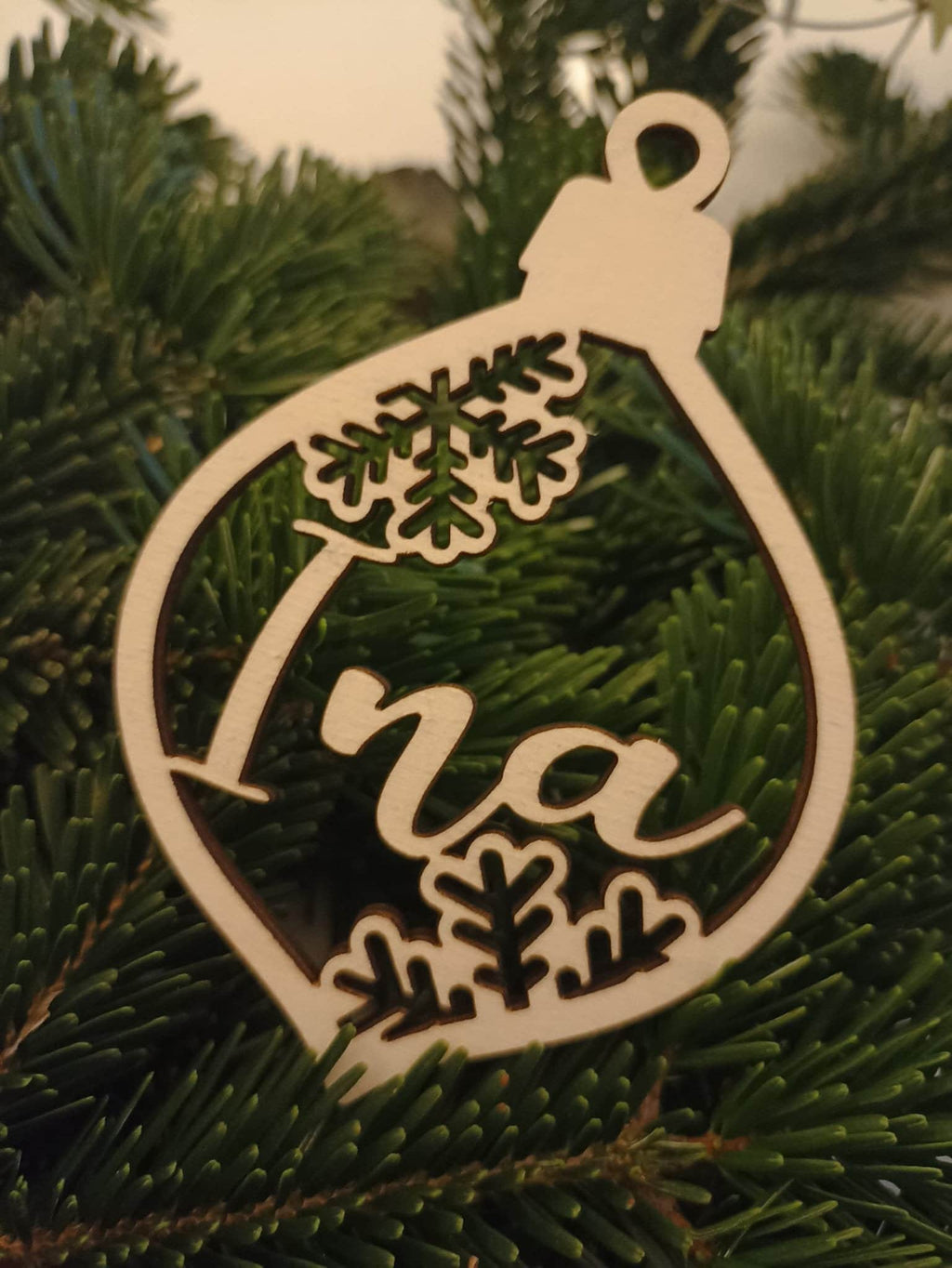 Weihnachtskugeln personalisiert Holz | personalisiert Christbaumkugeln | Weihnachtsgeschenk mit Name | Weihnachtsbaumkugeln | Weinachtsbaum