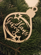 Weihnachtskugeln personalisiert Holz | personalisiert Christbaumkugeln | Weihnachtsgeschenk mit Name | Weihnachtsbaumkugeln | Weinachtsbaum