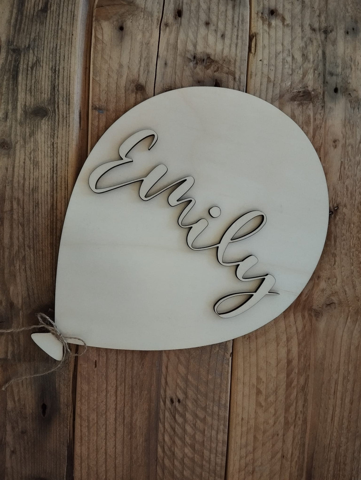 Namensschild Kinderzimmer Ballon | Türschild Luftballon Wanddekoration | Personalisiertes Holzschild mit Namen für Babyzimmer, Geburt