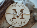 Namensschild rund Kinderzimmer | personalisiertes Holzschild mit Name und Buchstabe | Türschild Wanddeko Babyzimmer