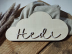 Namensschild Bär Wolke Kinderzimmer | Geschenk zur Geburt | Türschild | Holzschild personalisiert | Wanddekoration | Babyzimmer | Name