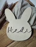 Namensschild Hase Kinderzimmer | Geschenk zur Geburt | Türschild | Holzschild personalisiert | Wanddeko Schriftzug | Babyzimmer | Name