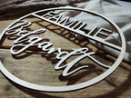 Holzkranz personalisiert ganzer Strich | Familie | Kranz mit Namen | Geschenk | Türkranz | persönliche Deko | Wanddekoration | Familienname