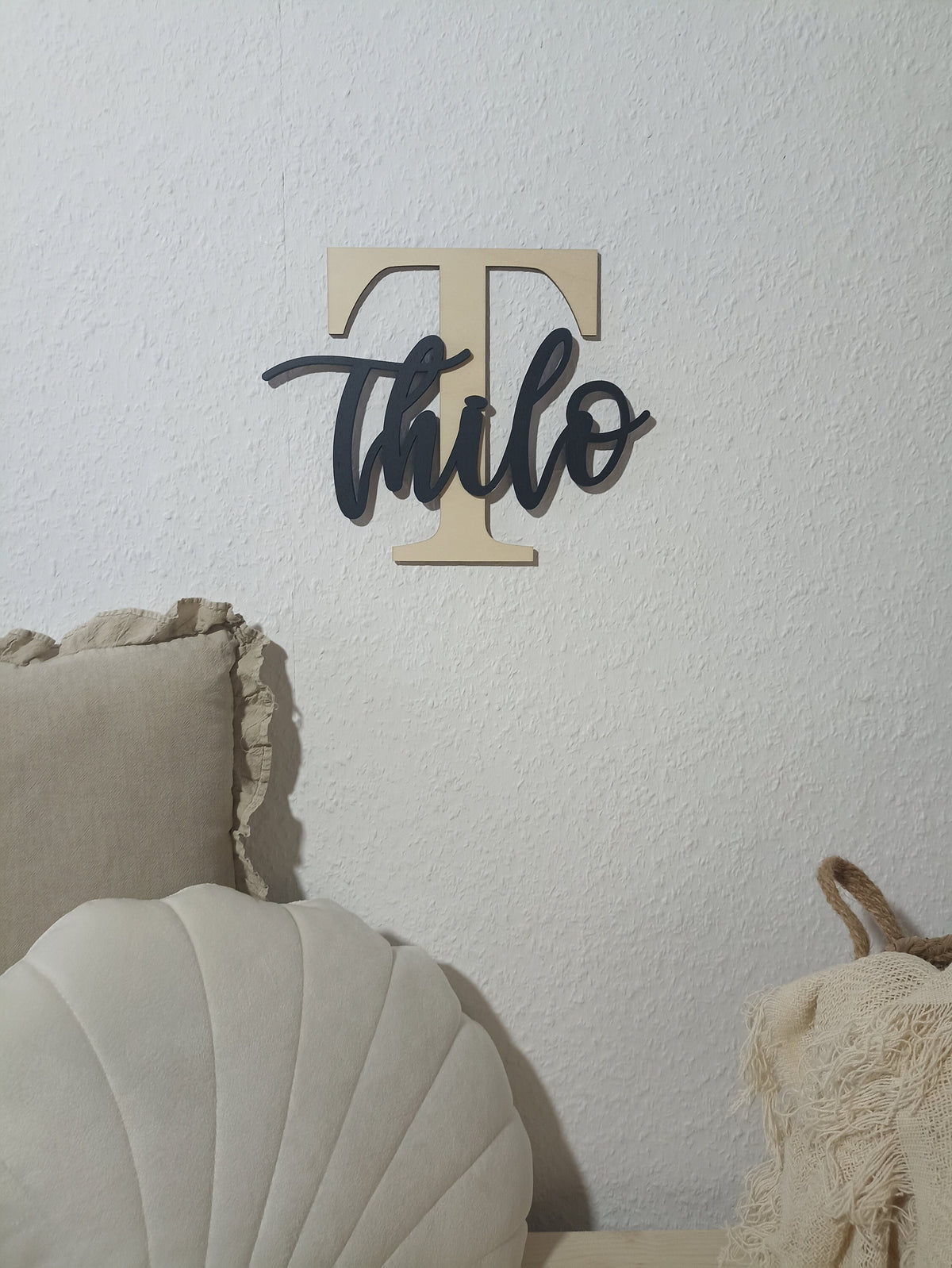 Namensschild Kinderzimmer 25 -30cm | Türschild | Holzschild personalisiert | Schriftzug durchgehend
