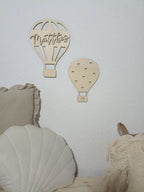 Heißluftballon aus Holz personalisert