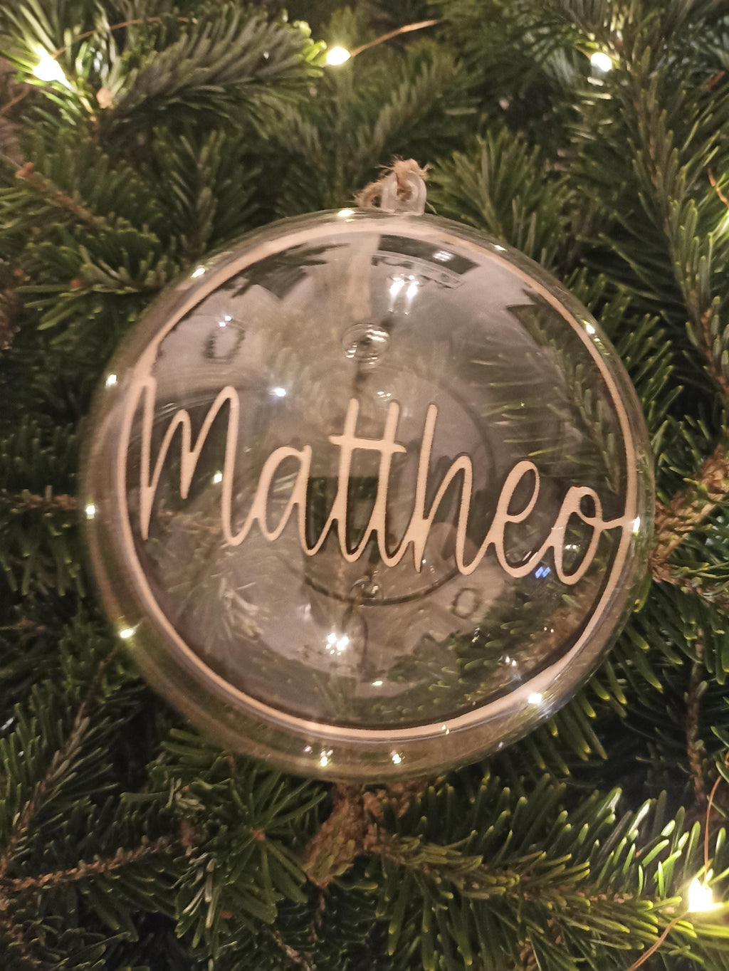 Weihnachtskugeln personalisiert 10cm 12 cm Acrylglas | personalisierte Geschenke | Christbaumkugeln | Weihnachtsgeschenk mit Namen |