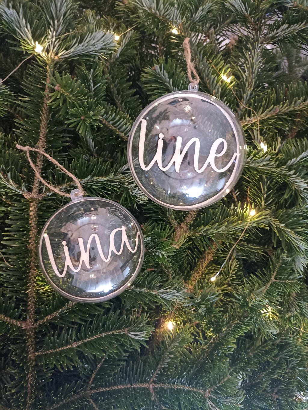 Weihnachtskugeln personalisiert 10cm 12 cm Acrylglas | personalisierte Geschenke | Christbaumkugeln | Weihnachtsgeschenk mit Namen |