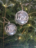 Weihnachtskugeln personalisiert 10cm 12 cm Acrylglas | personalisierte Geschenke | Christbaumkugeln | Weihnachtsgeschenk mit Namen |