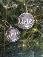 Weihnachtskugeln personalisiert 10cm 12 cm Acrylglas | personalisierte Geschenke | Christbaumkugeln | Weihnachtsgeschenk mit Namen |