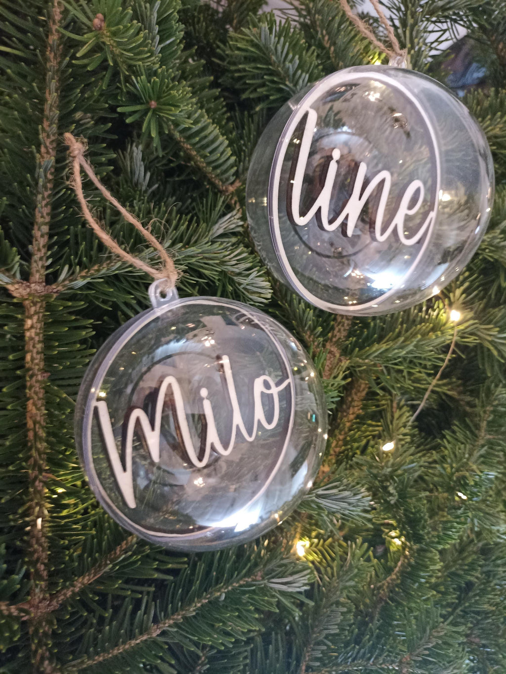 Weihnachtskugeln personalisiert 10cm 12 cm Acrylglas | personalisierte Geschenke | Christbaumkugeln | Weihnachtsgeschenk mit Namen |