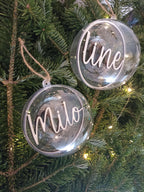 Weihnachtskugeln personalisiert 10cm 12 cm Acrylglas | personalisierte Geschenke | Christbaumkugeln | Weihnachtsgeschenk mit Namen |