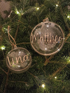 Weihnachtskugeln personalisiert 10cm 12 cm Acrylglas | personalisierte Geschenke | Christbaumkugeln | Weihnachtsgeschenk mit Namen |