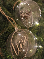 Weihnachtskugeln personalisiert 10cm 12 cm Acrylglas | personalisierte Geschenke | Christbaumkugeln | Weihnachtsgeschenk mit Namen |