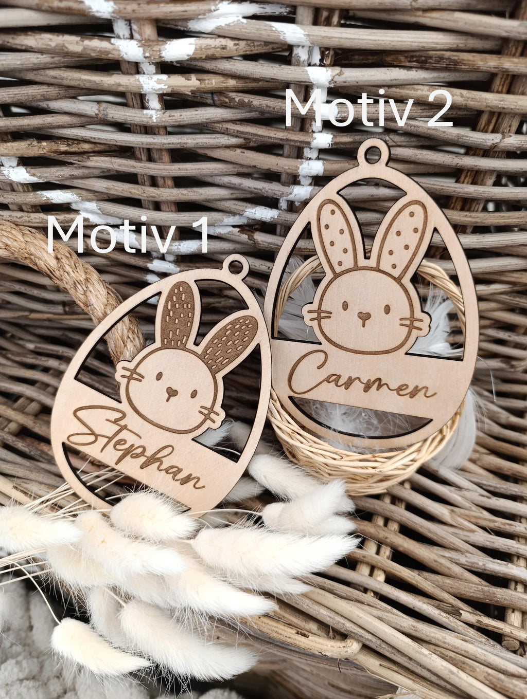 Osterdeko personalisiert aus Holz mit gravour | Ostergeschenk | Anhänger Ostern mit Name | Ostern | Osteranhänger | Osternest | Osterkorb