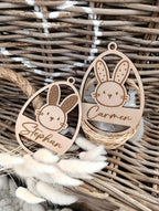Osterdeko personalisiert aus Holz mit gravour | Ostergeschenk | Anhänger Ostern mit Name | Ostern | Osteranhänger | Osternest | Osterkorb