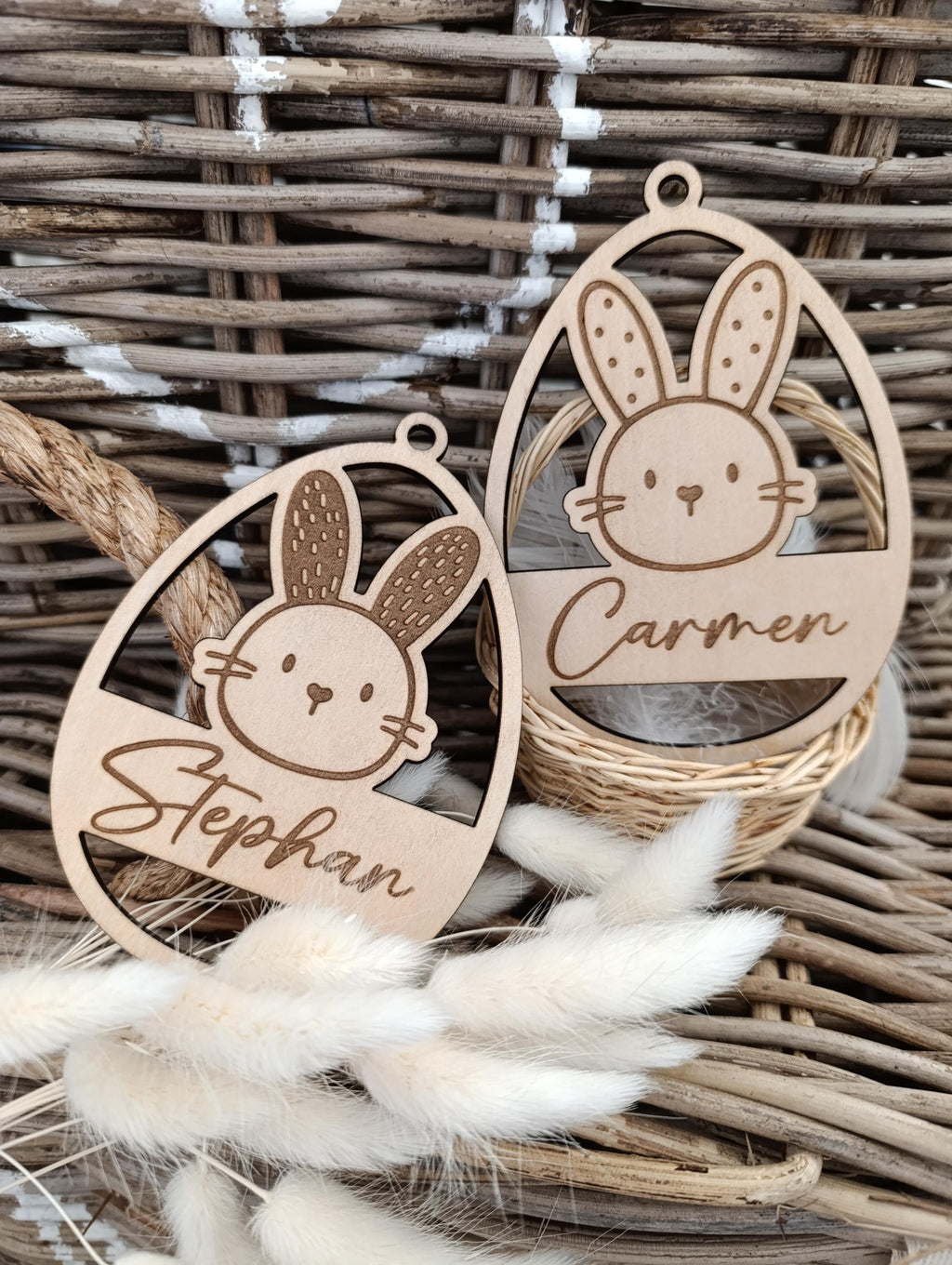 Osterdeko personalisiert aus Holz mit gravour | Ostergeschenk | Anhänger Ostern mit Name | Ostern | Osteranhänger | Osternest | Osterkorb