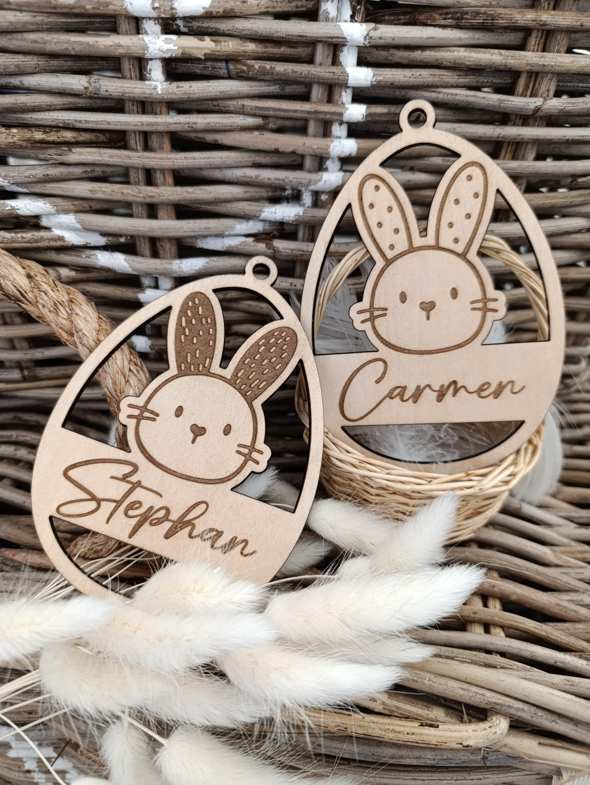 Osterdeko personalisiert aus Holz mit gravour | Ostergeschenk | Anhänger Ostern mit Name | Ostern | Osteranhänger | Osternest | Osterkorb
