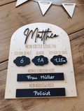 Beschriftbare Tafel zur Einschulung Schulkind | Schulanfang | Erinnerung an die Schulzeit | Geschenk Einschulung, Meilensteintafel