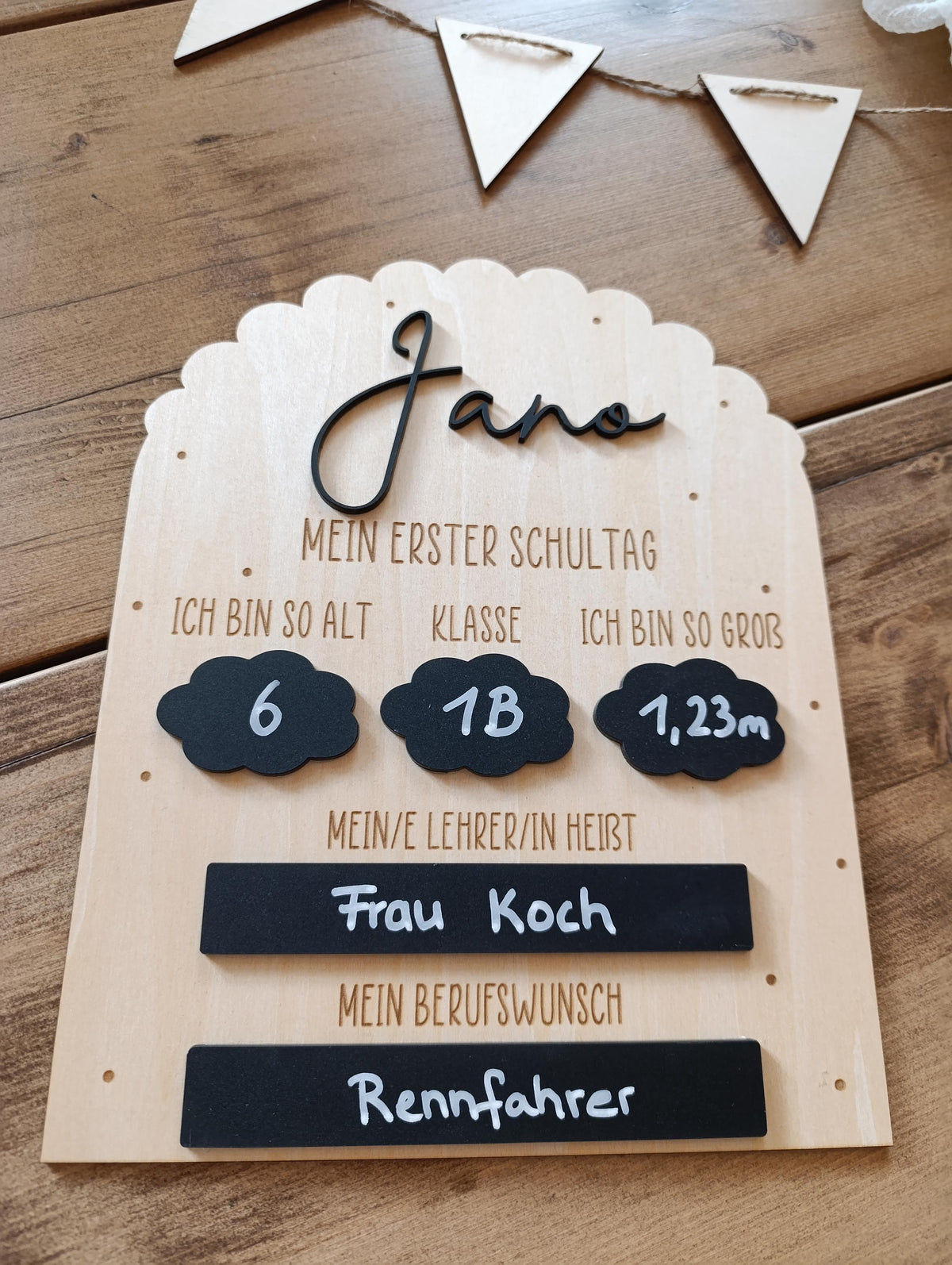 Beschriftbare Tafel zur Einschulung Schulkind | Schulanfang | Erinnerung an die Schulzeit | Geschenk Einschulung, Meilensteintafel