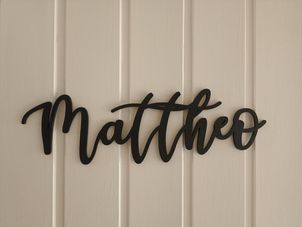 Schriftzug Personalisiert aus Holz – Individuelles Namensschild fürs Kinderzimmer mit Wunschname oder als Türschild. Namen