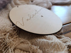 Namensschild rund personalisiert Kinderzimmer Herz Türschild Holzschild Wanddekoration Babyzimmer Geschenk Geburt Herzen Holzscheibe