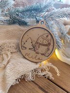 Weihnachtskugeln Pinguin Tannenbaum Personalisiert aus Holz Christbaumkugel Personalisiertes Geschenk Weihnachtsbaumdeko Weinachten