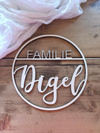 Holzkranz personalisiert ganzer Strich | Familie | Kranz mit Namen | Geschenk | Türkranz | persönliche Deko | Wanddekoration | Familienname