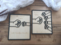 Bester Papa Bester Opa personalisiertes Holzbild Kinder Enkelkinder Fäuste check Vatertag Erinnerungen Herzensbotschaft Individuell