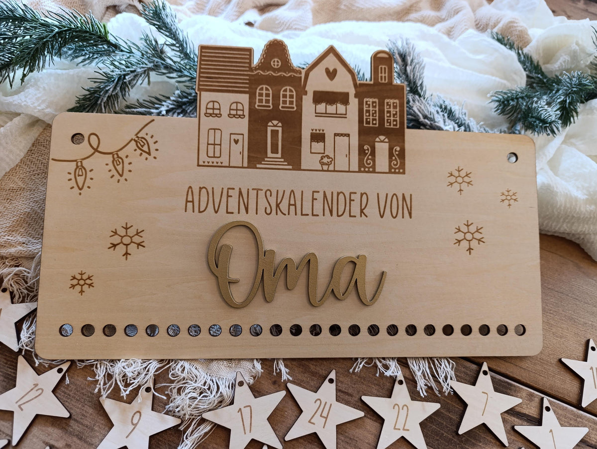 Personalisierter Adventskalender aus Holz – Dein einzigartiger Weihnachtskalender mit verschiedenen Motiven
