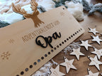 Personalisierter Adventskalender aus Holz – Dein einzigartiger Hirsch Weihnachtskalender