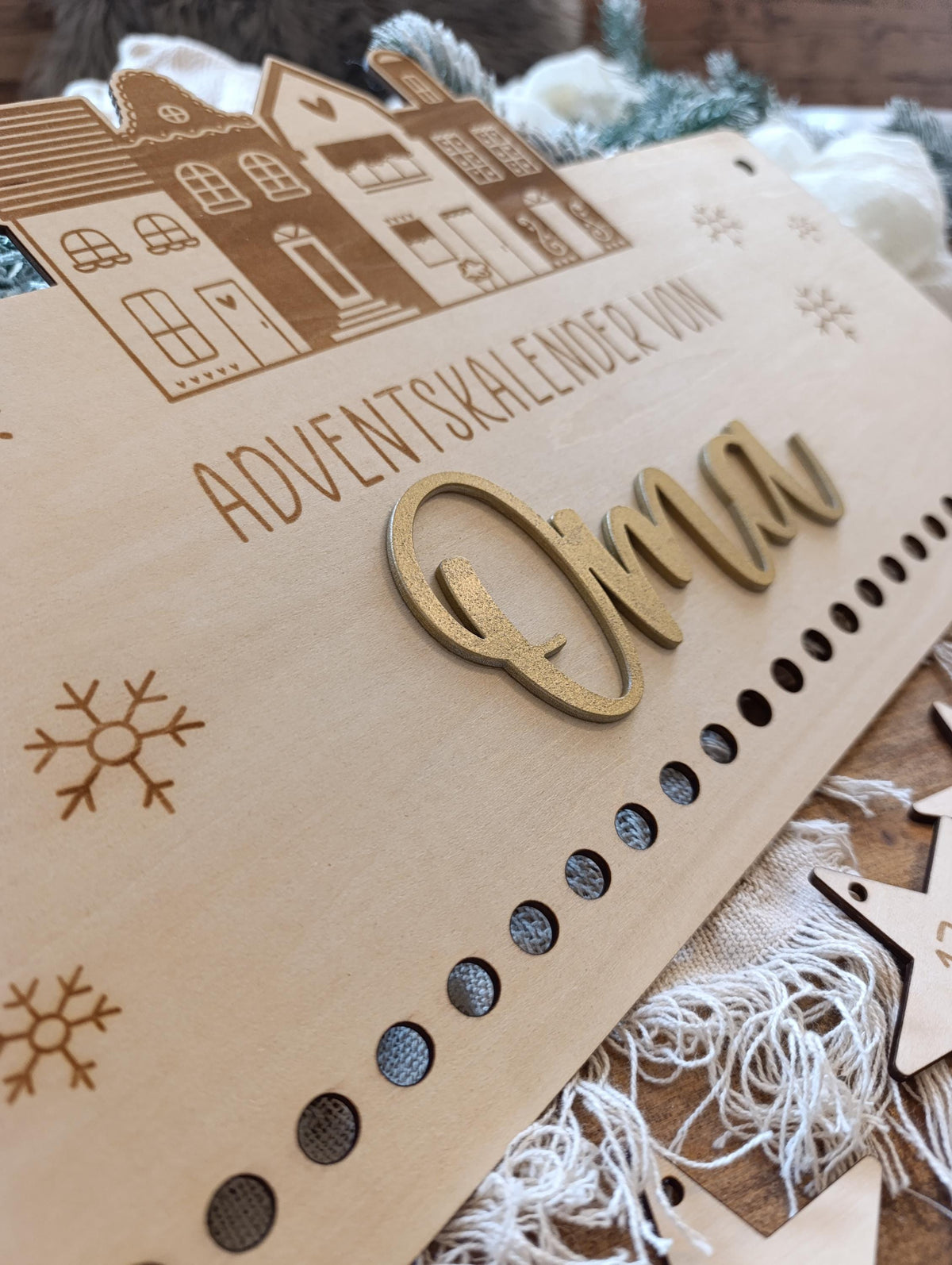 Personalisierter Adventskalender aus Holz – Dein einzigartiger Motiv Weihnachtskalender