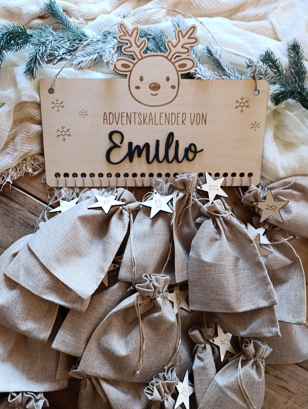 Personalisierter Adventskalender aus Holz – Dein einzigartiger Weihnachtskalender mit verschiedenen Motiven