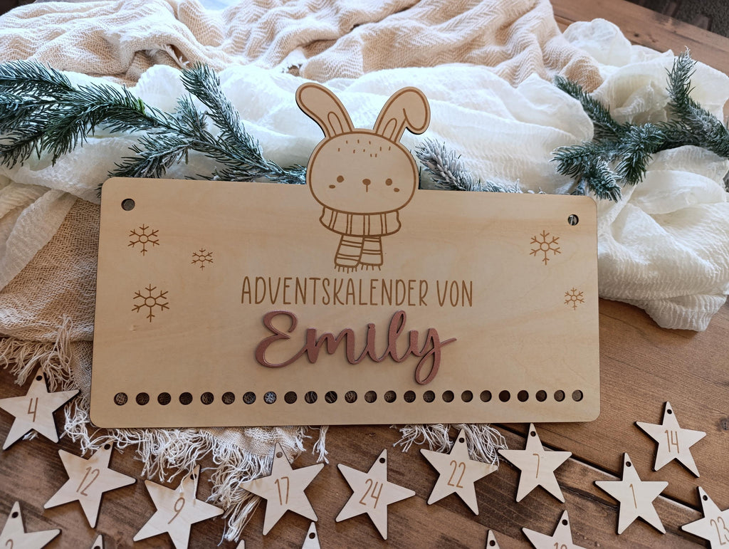 Personalisierter Adventskalender aus Holz – Dein einzigartiger Weihnachtskalender mit verschiedenen Motiven