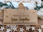 Personalisierter Adventskalender aus Holz – Dein einzigartiger Weihnachtskalender Schneemann Motiv