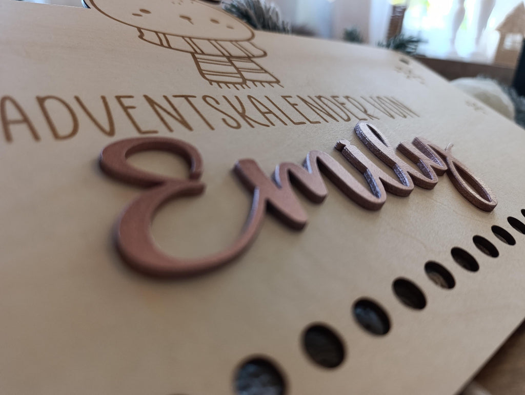 Personalisierter Adventskalender aus Holz – Dein einzigartiger Hase Weihnachtskalender