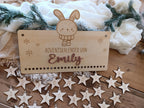 Personalisierter Adventskalender aus Holz – Dein einzigartiger Hase Weihnachtskalender