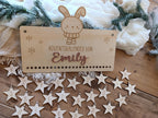 Personalisierter Adventskalender aus Holz – Dein einzigartiger Hase Weihnachtskalender