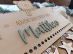 Personalisierter Adventskalender aus Holz – Dein einzigartiger Bär Weihnachtskalender
