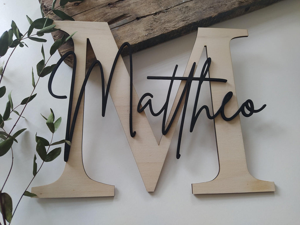 Namensschild Kinderzimmer 25 -30cm | Türschild | Holzschild personalisiert |