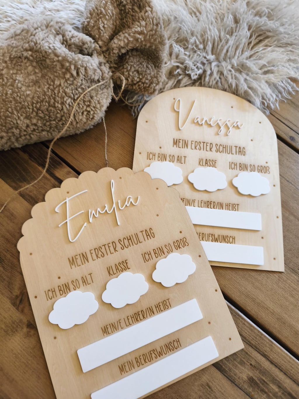 Einschulung Schulkind, personalisierte Tafel aus Holz zum Schulanfang für unvergessliche Einschulungsfotos