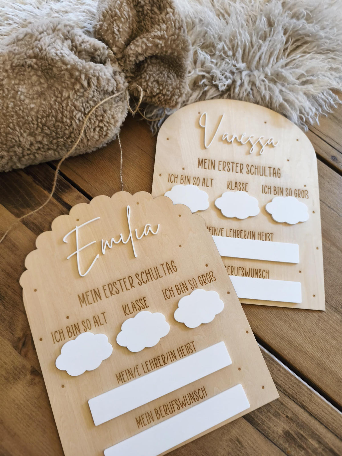 Einschulung Schulkind, personalisierte Tafel aus Holz zum Schulanfang für unvergessliche Einschulungsfotos